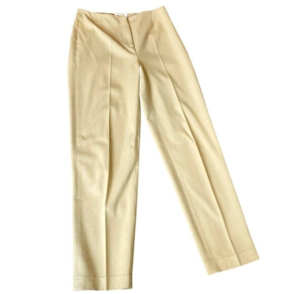 VTG Talbots Tapered Leg Dress Pants Camel Tan High Rise 29.5x29.5 #276Q - Picture 2 of 10